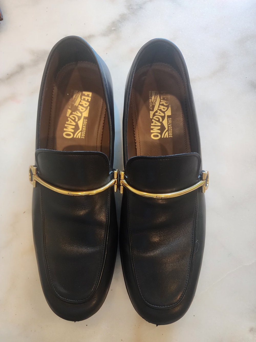 Salvatore Ferragamo Black Leather Bit Loafers - Men's